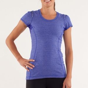 LULULEMON Star Runner Purple Stripe Shirt Volleyball Ball Practice Sport Soccer